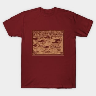 sandpipers racing the waves T-Shirt